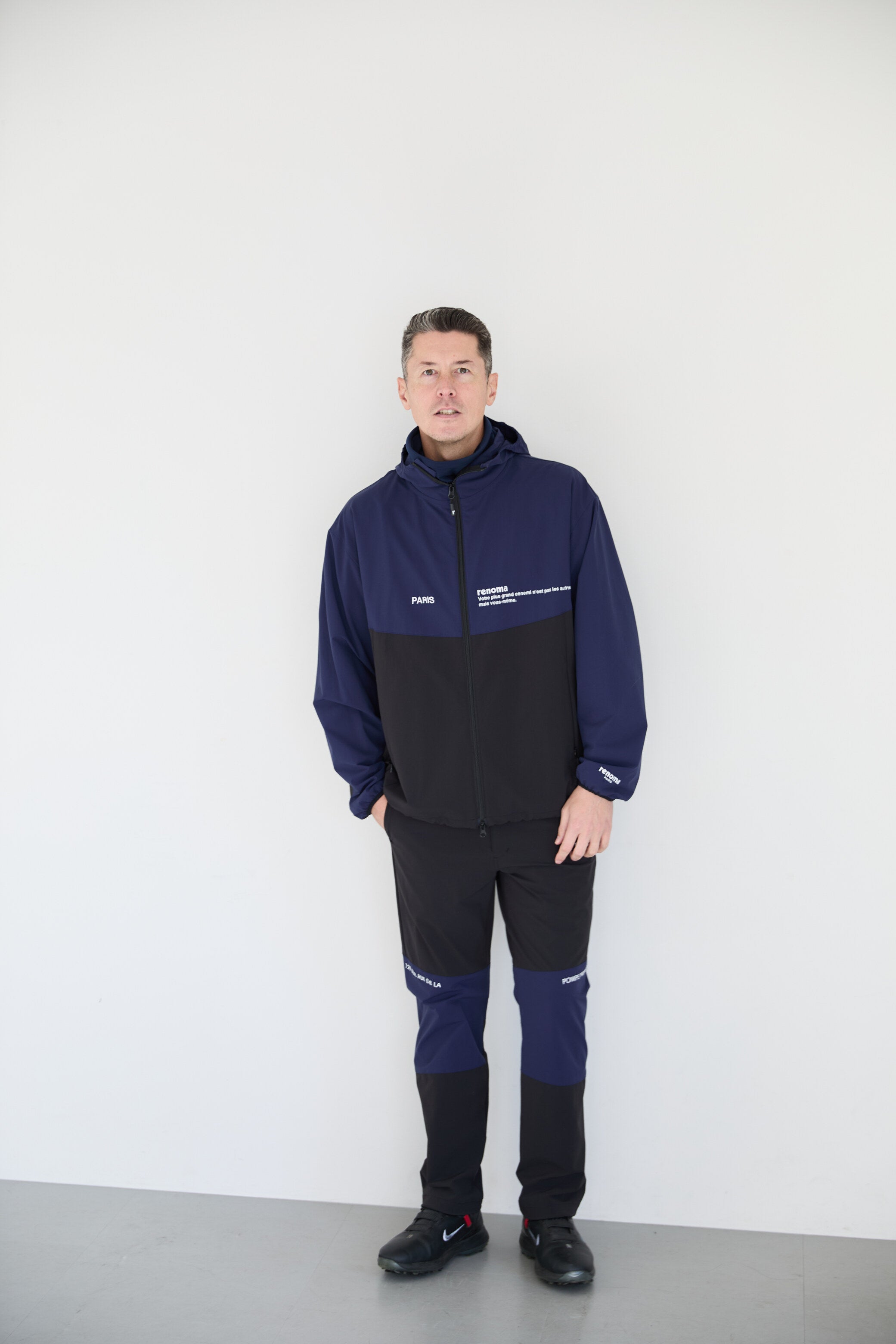 NYLON COLOR SWITCHING HOODIE – renoma golf