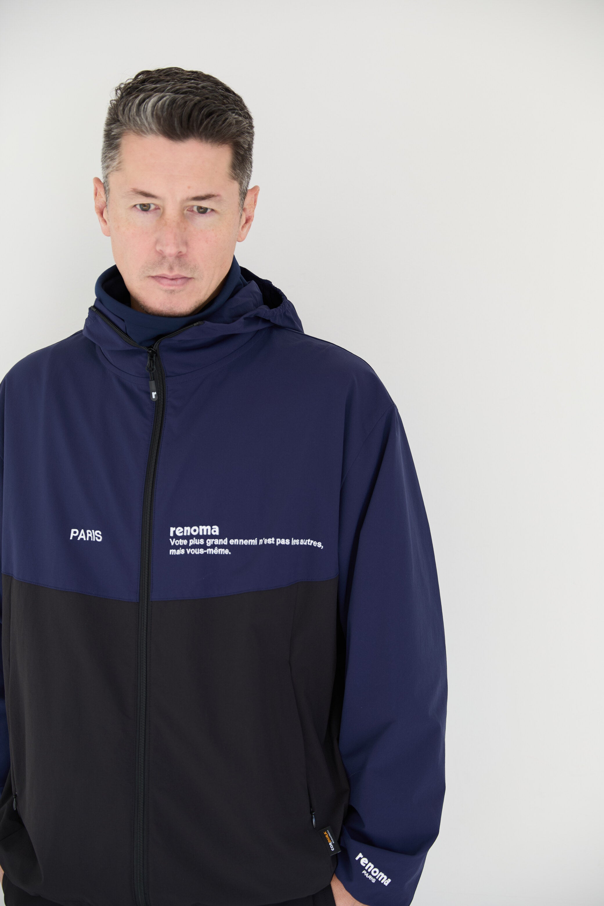 NYLON COLOR SWITCHING HOODIE – renoma golf