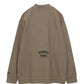 BASIC COLLEGE LOGO MOCK NECK T LS