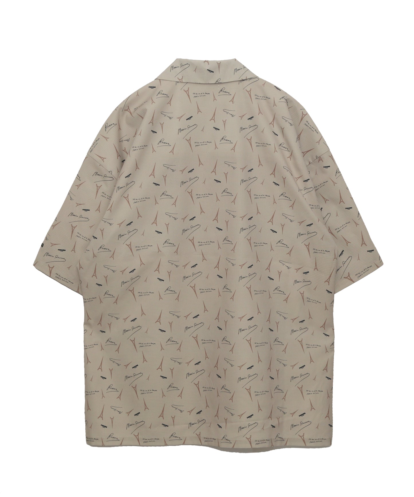 PARIS PRINT OPEN COLLAR SHIRT S/S