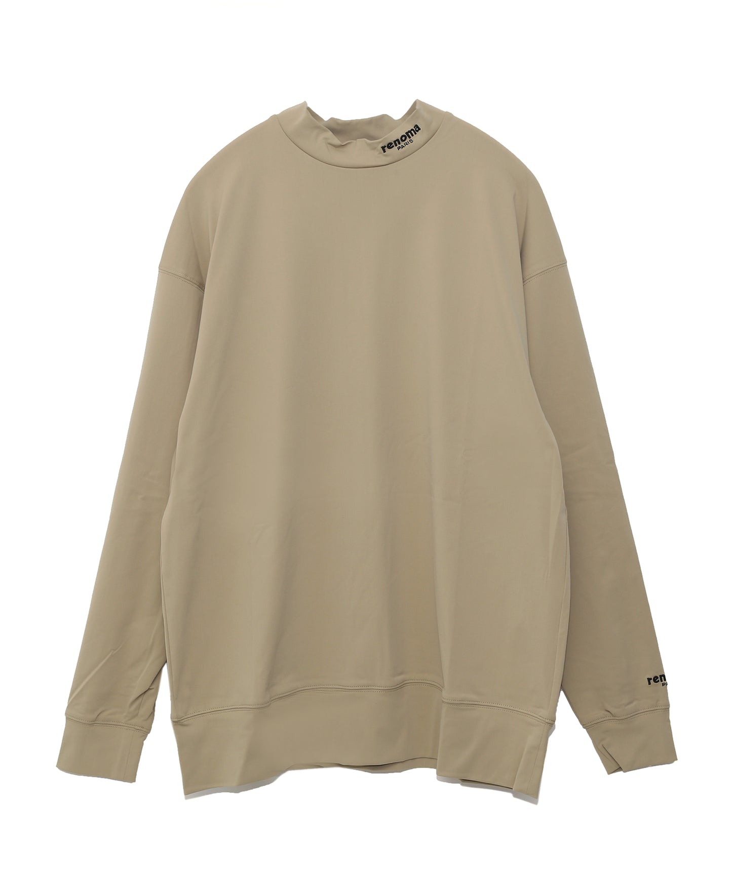 LOGO MOCK NECK PULLOVER L/S