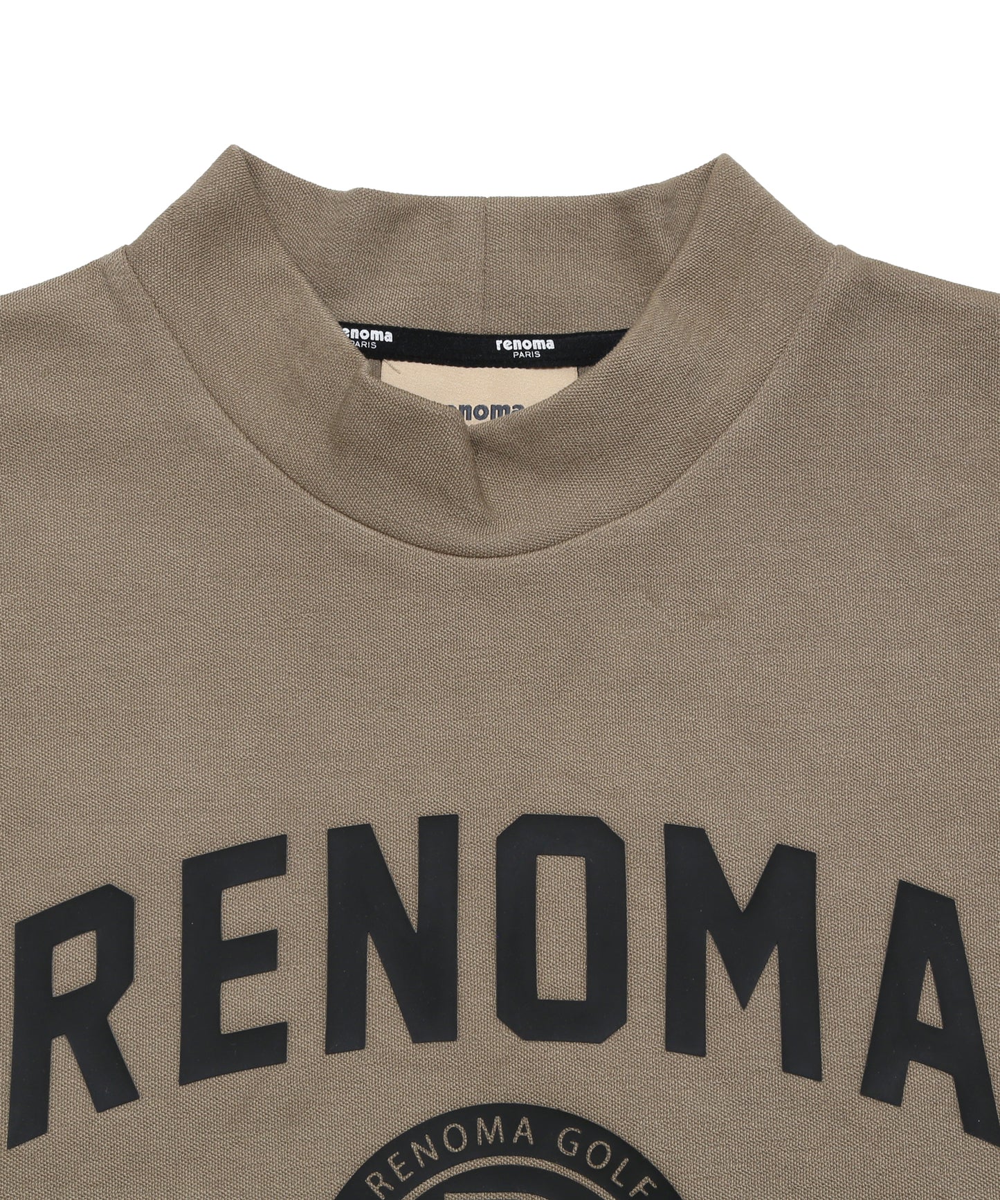 BASIC COLLEGE LOGO MOCK NECK T LS