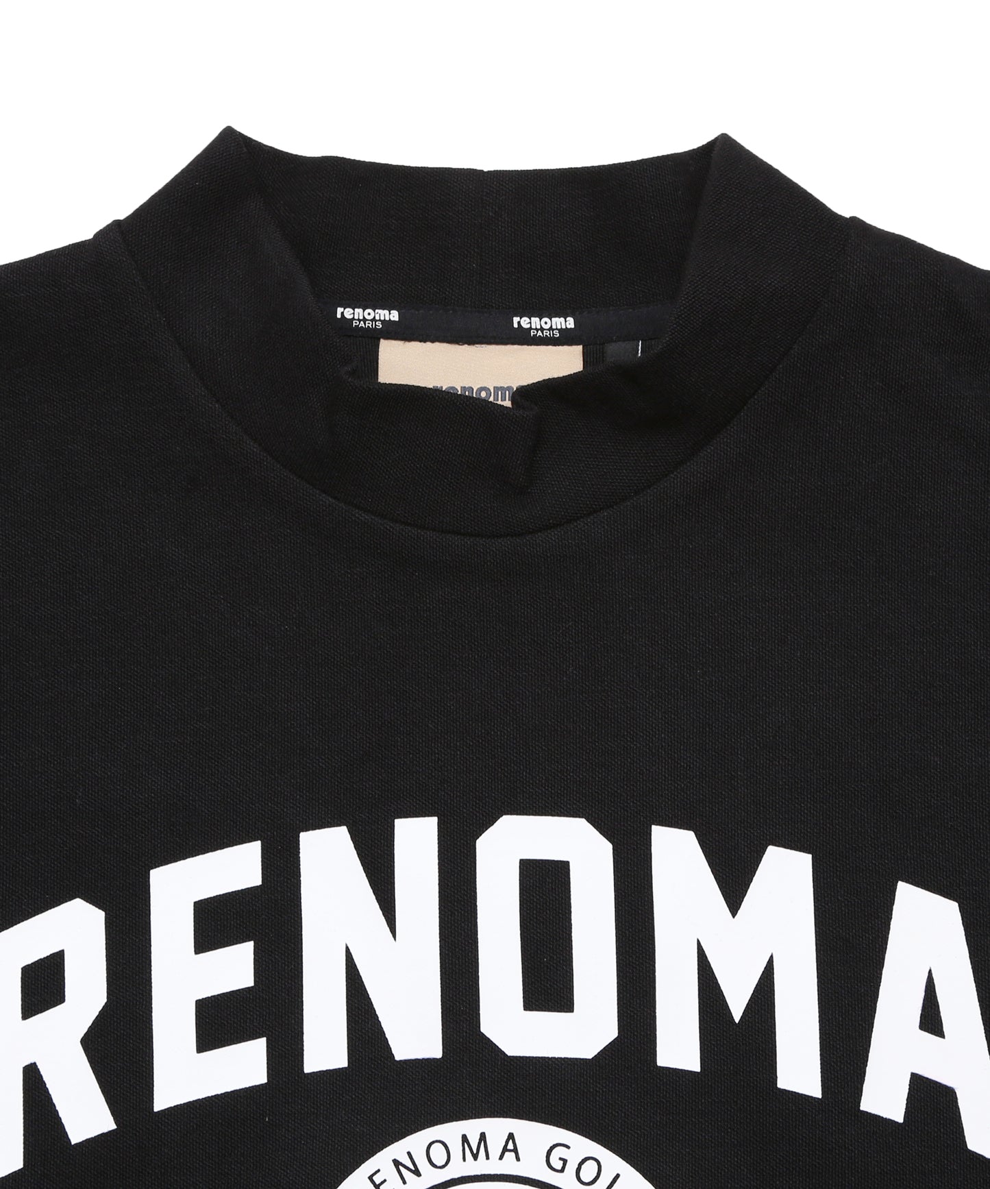 BASIC COLLEGE LOGO MOCK NECK T LS