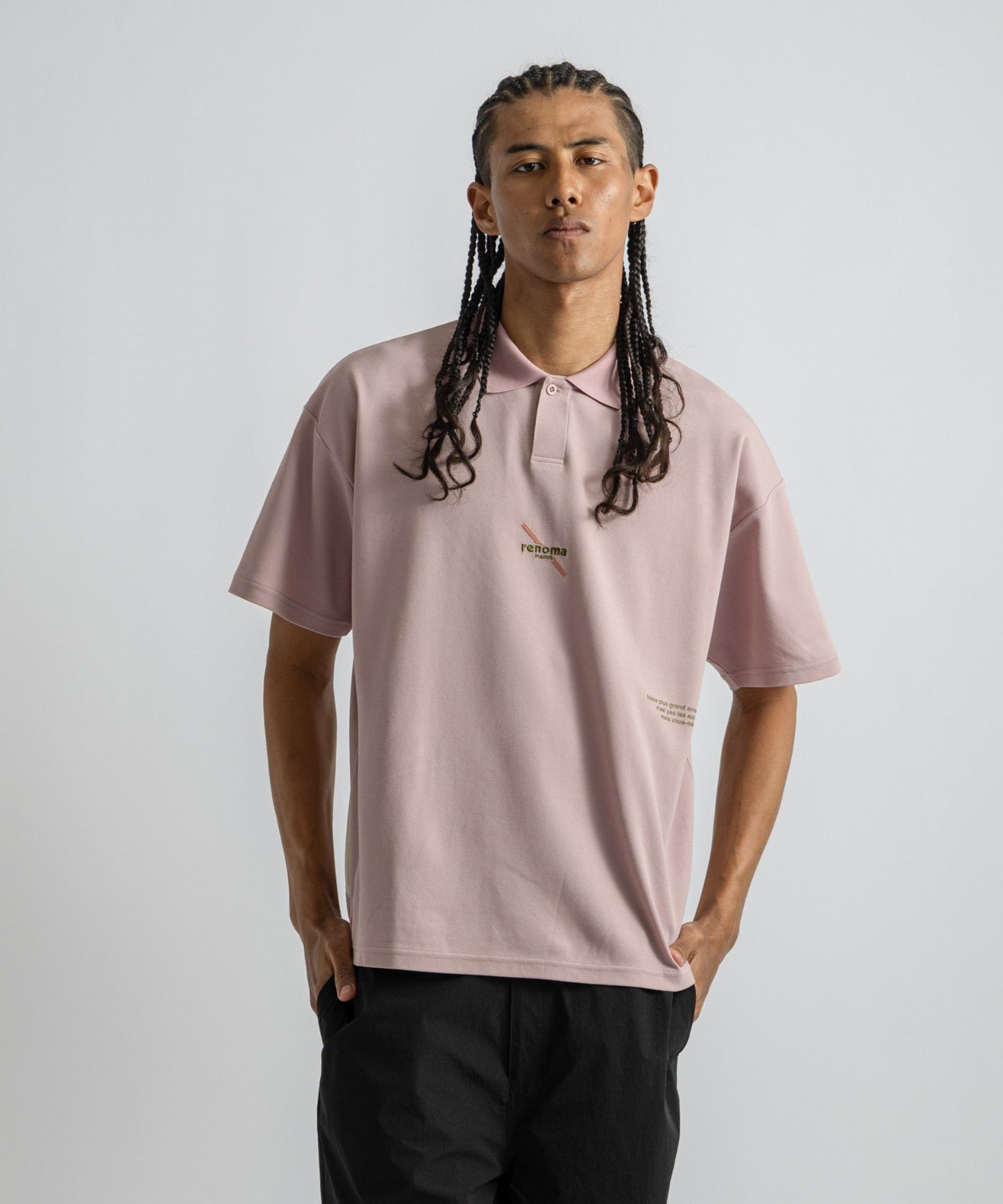 R×ST MENS BACK PRINT POLO SS