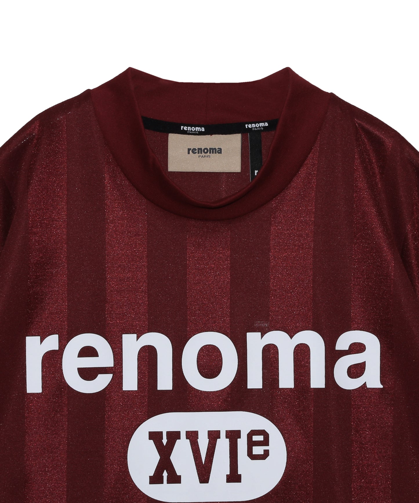 COLLEGE LOGO MOCK NECK T SS