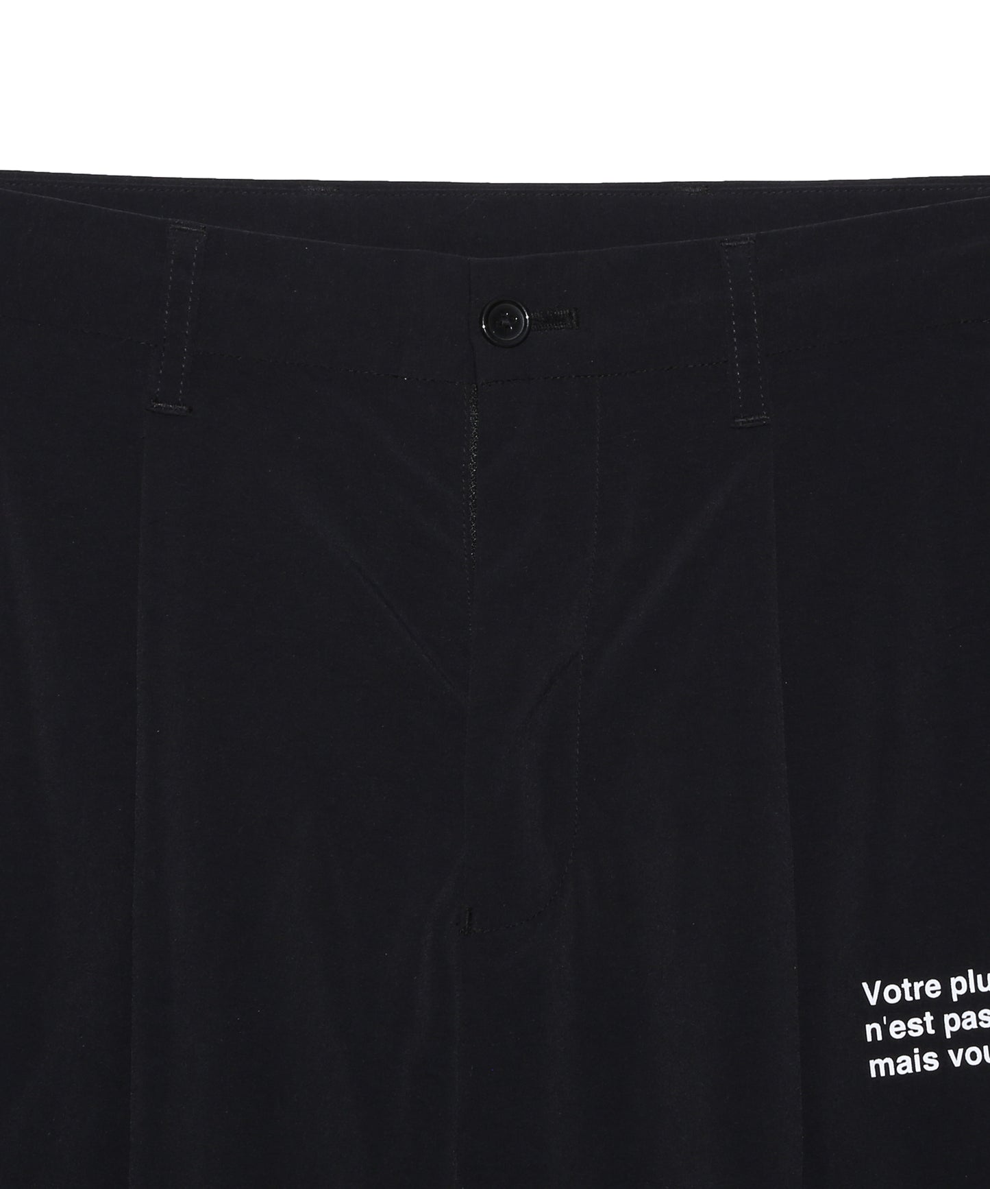 NYLON STRETCH TUCK PANTS