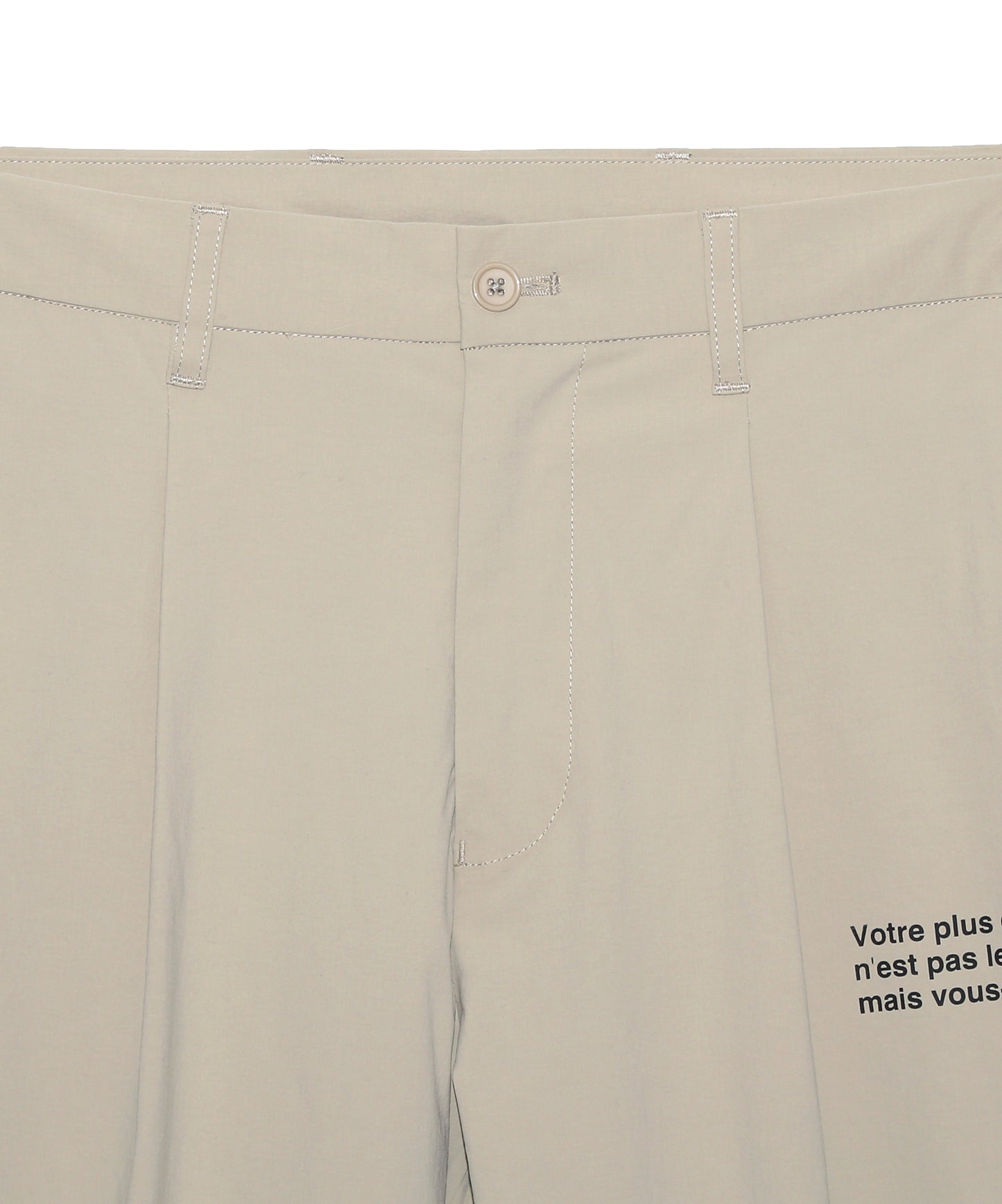 NYLON STRETCH TUCK PANTS