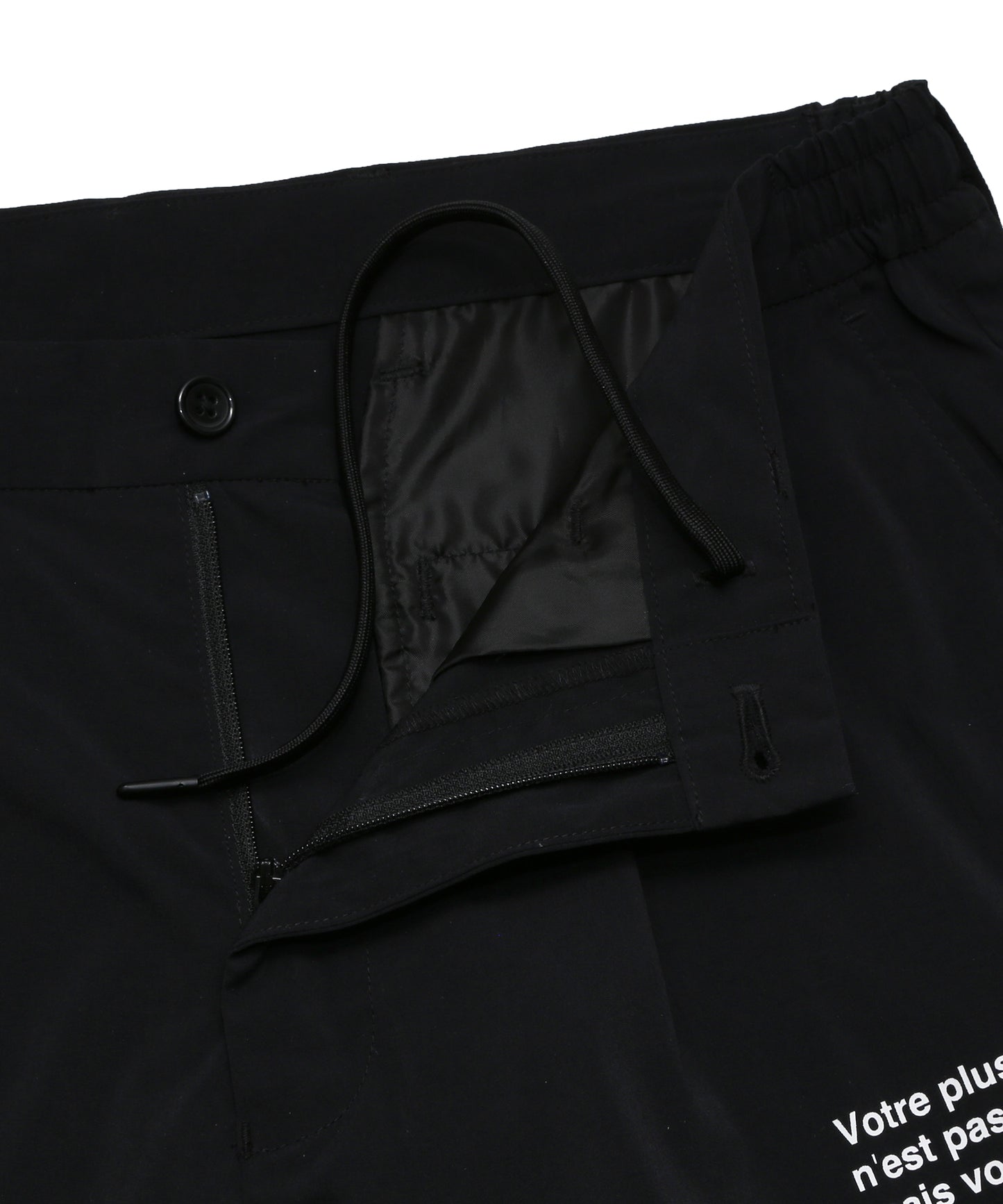 NYLON STRETCH TUCK PANTS