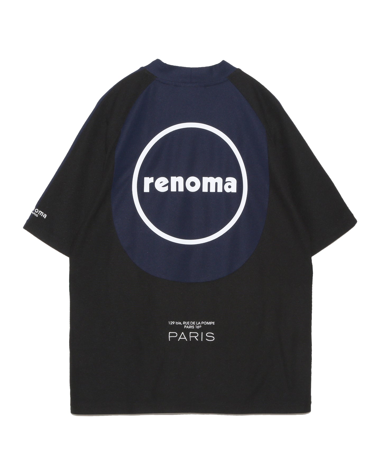 CURVED SWITCHING MOCK NECK T SS