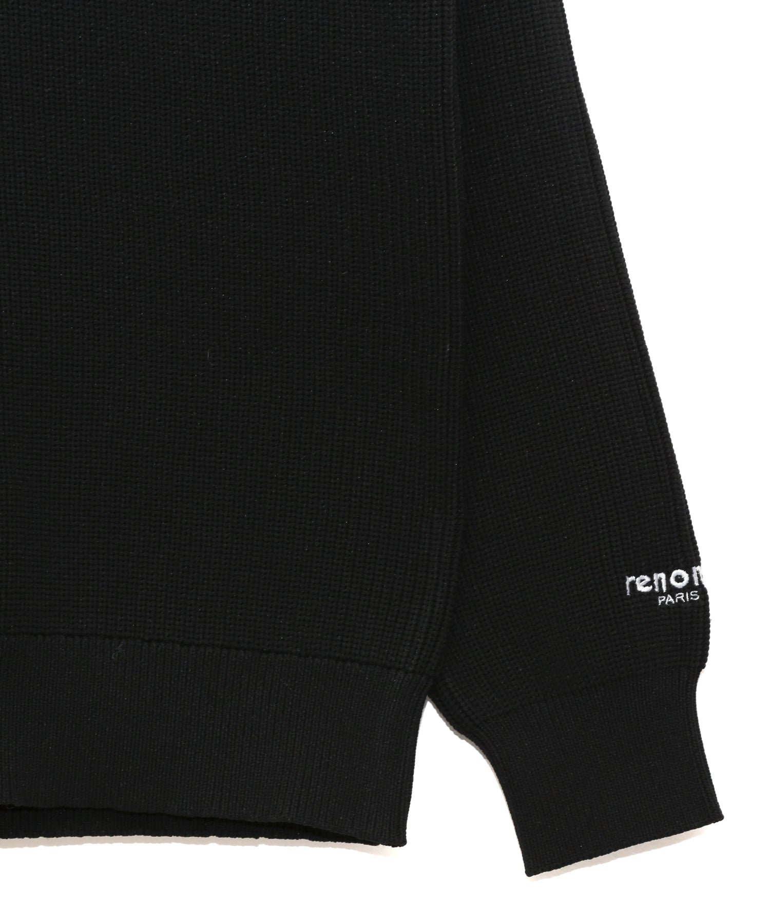 renoma HIGH GAUGE CREW NECK KNIT 黒 DOUBLE JACQUARD CREW NECK KNIT – renoma golf