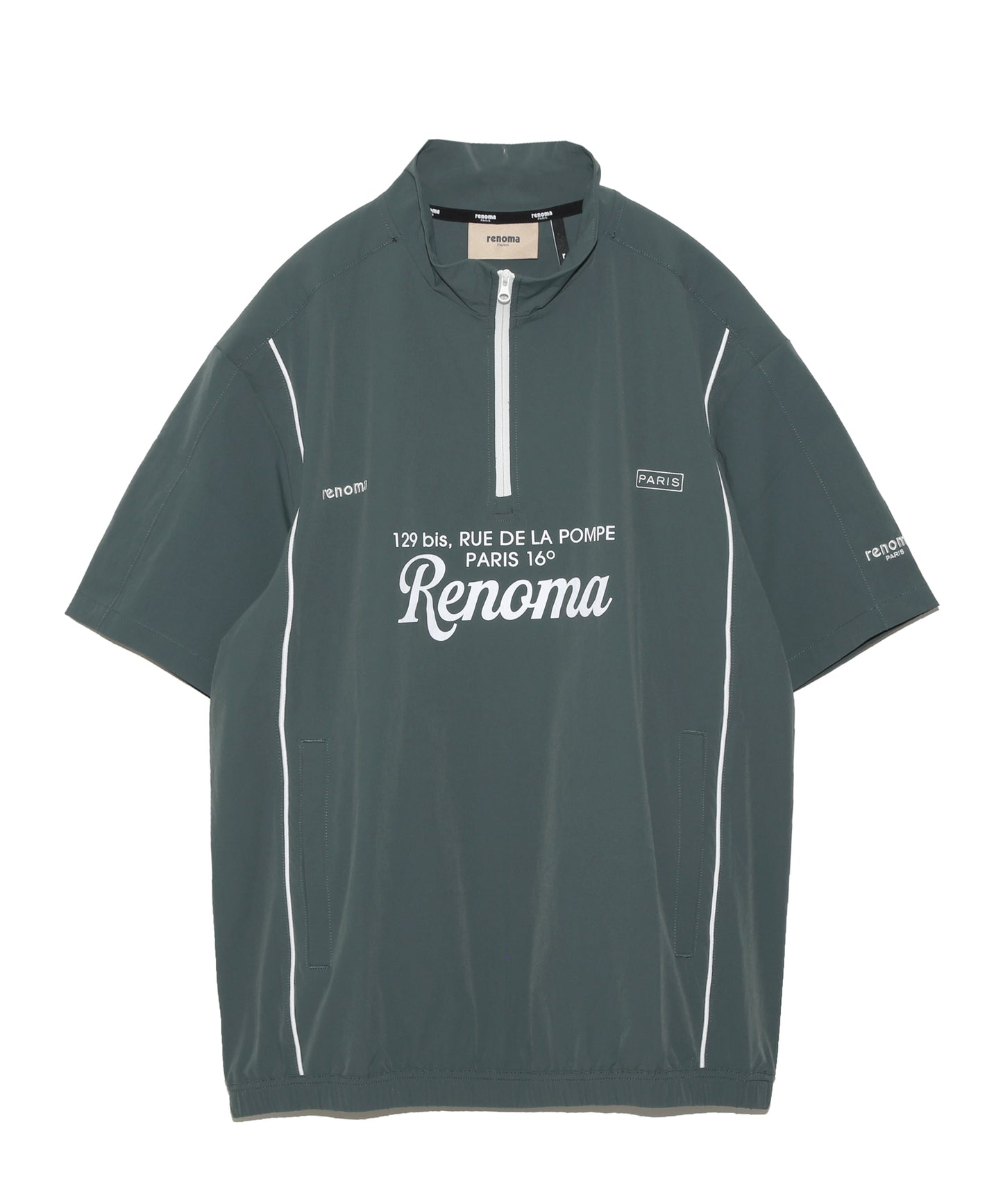SCRIPT LOGO HALF ZIP JK SS