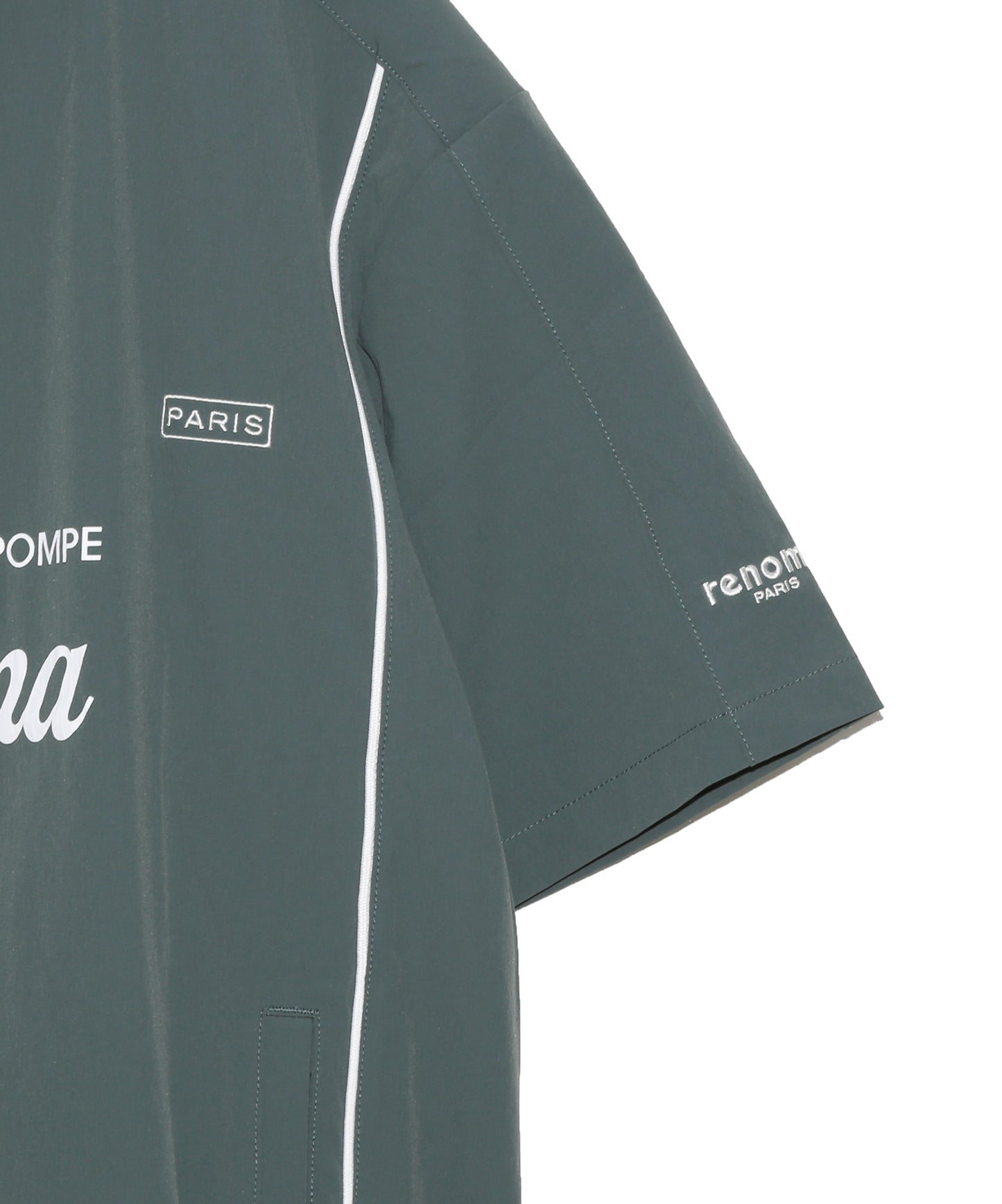 SCRIPT LOGO HALF ZIP JK SS