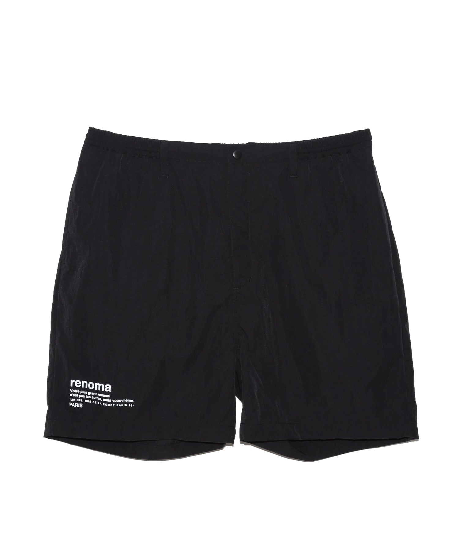 ◼️renoma golf ◼️ロゴ入りハーフパンツ黒白M美品 NYLON VERTICAL LOGOS SHORT PT – renoma golf
