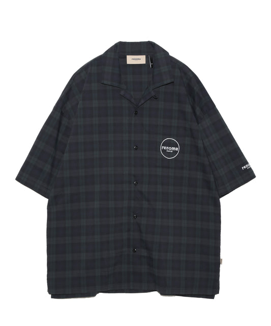 CHECK OPEN COLLAR SHIRTS SS