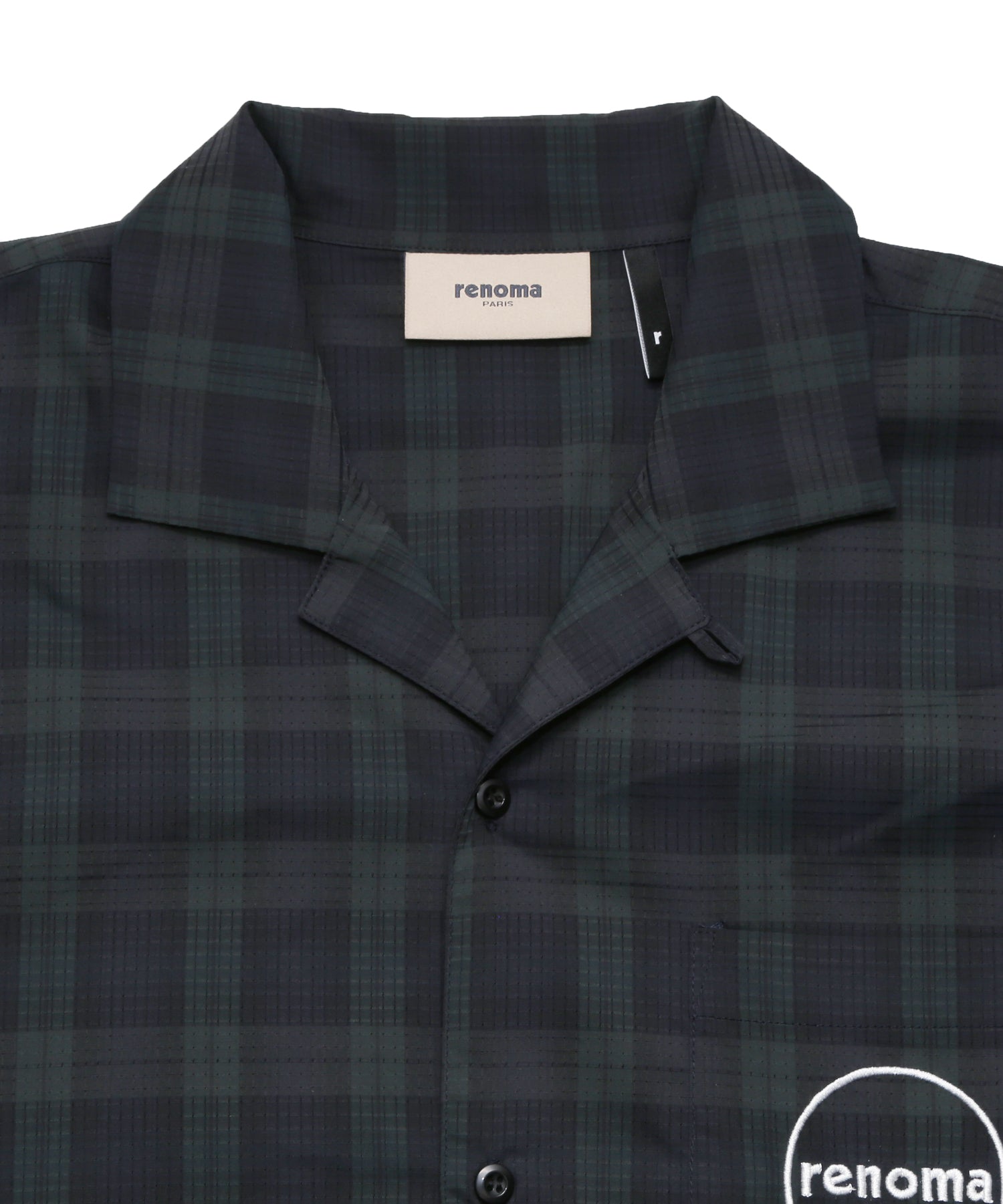 CHECK OPEN COLLAR SHIRTS SS – renoma golf