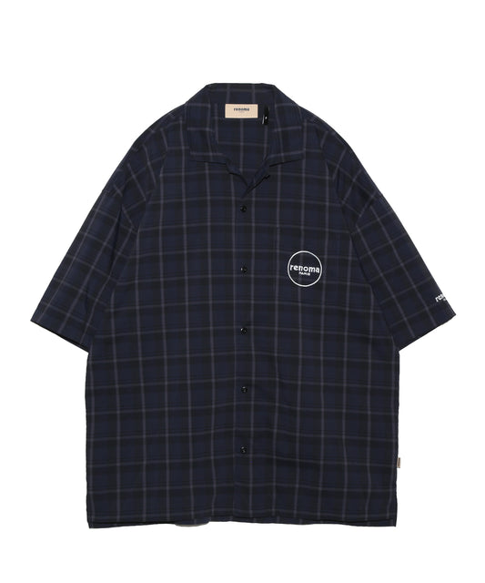 CHECK OPEN COLLAR SHIRTS SS