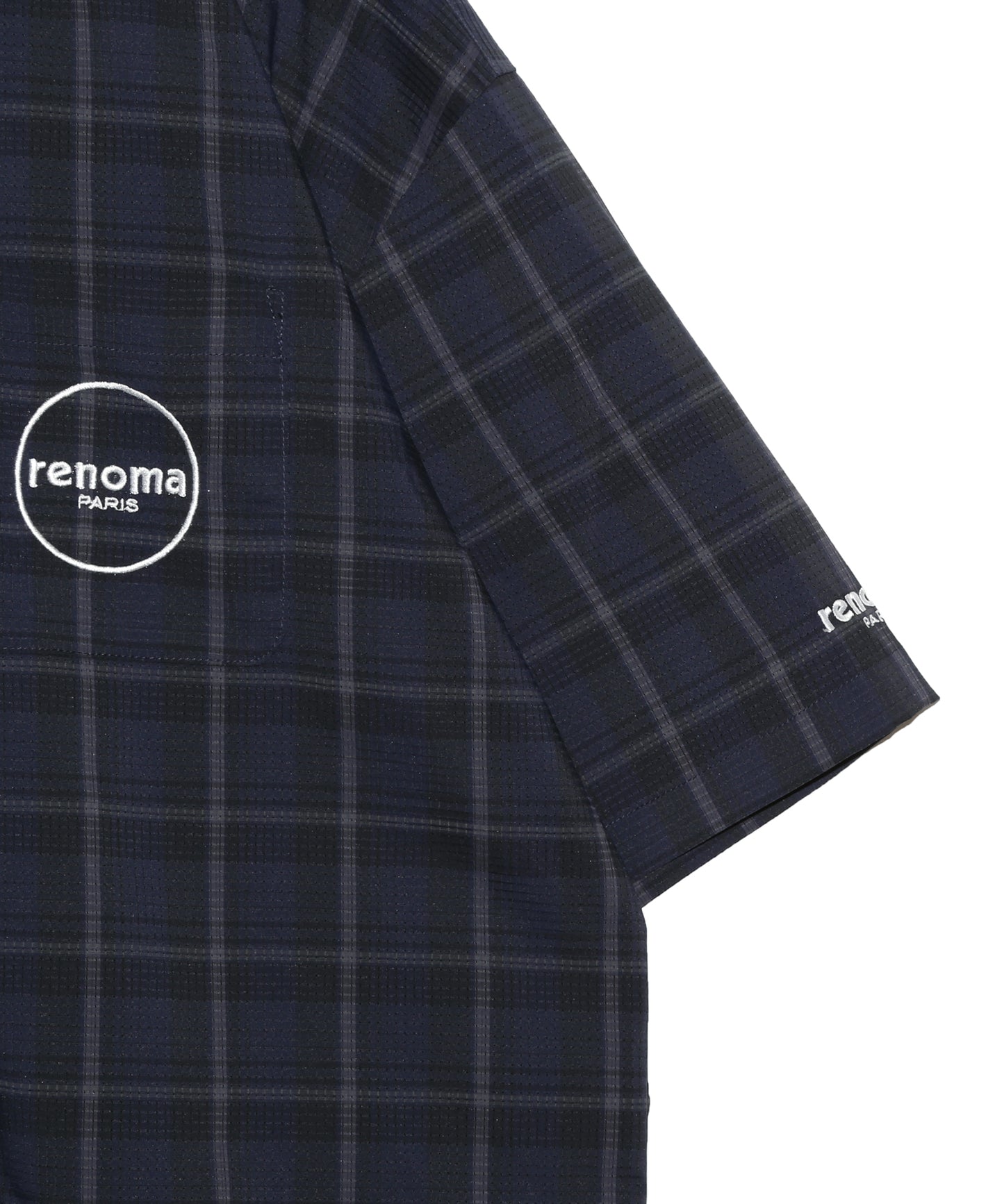 CHECK OPEN COLLAR SHIRTS SS