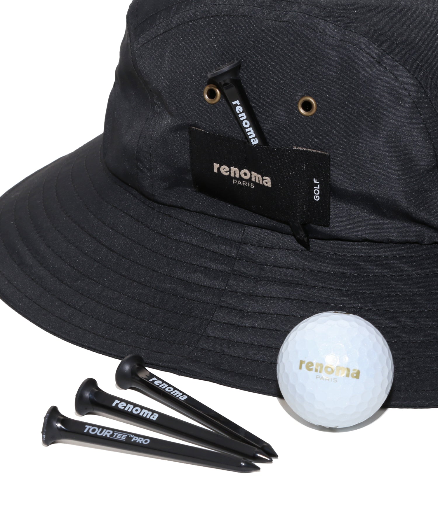 MONOCHROME EMBROIDERY BOONIE HAT – renoma golf
