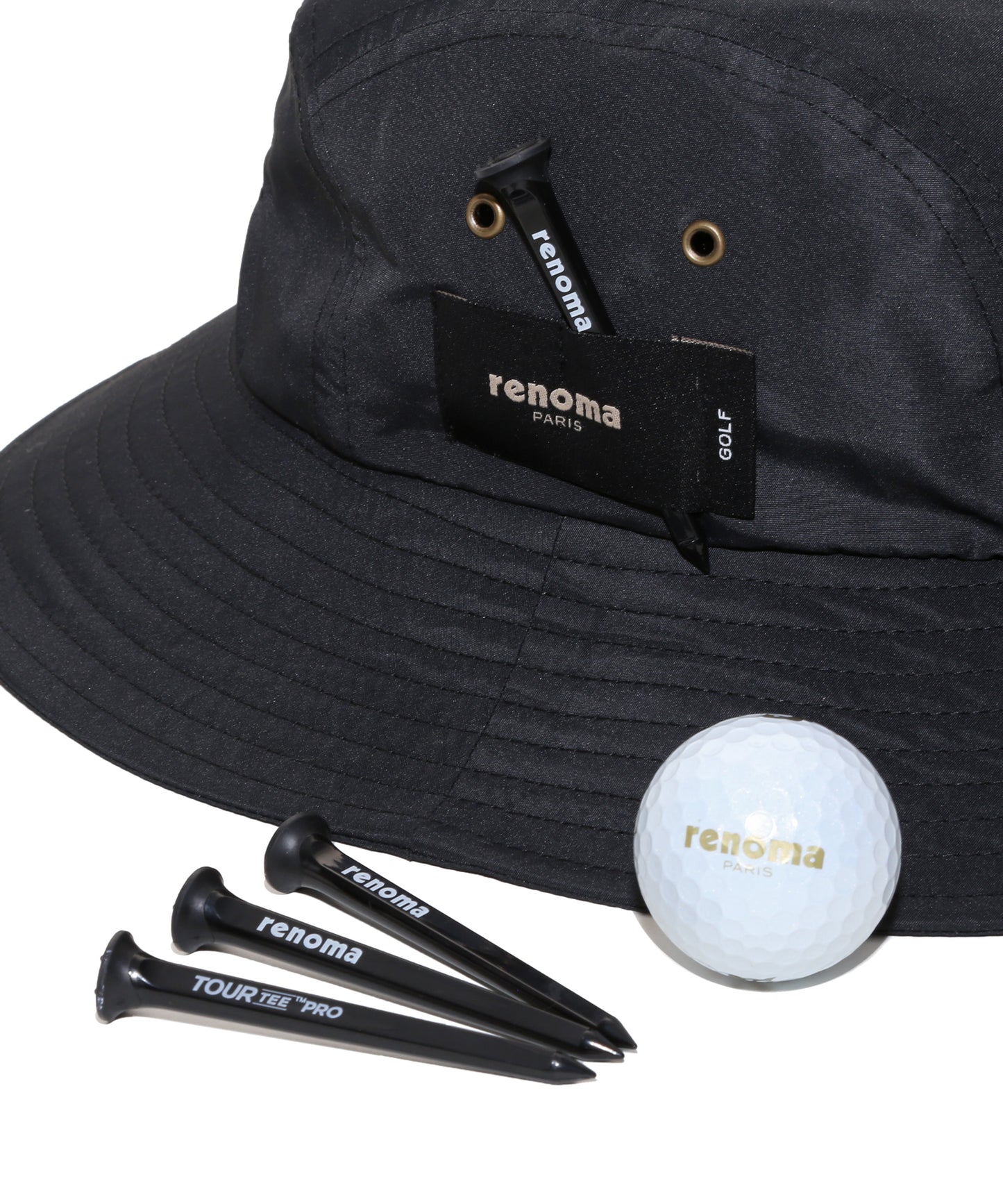 MONOCHROME EMBROIDERY BOONIE HAT